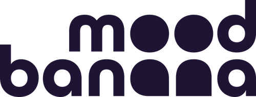 Mood Banana logo in purple.